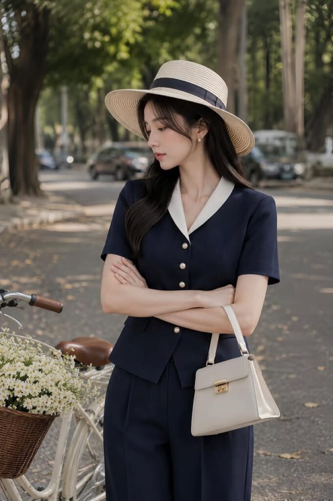 Lookbook Denge navy trắng